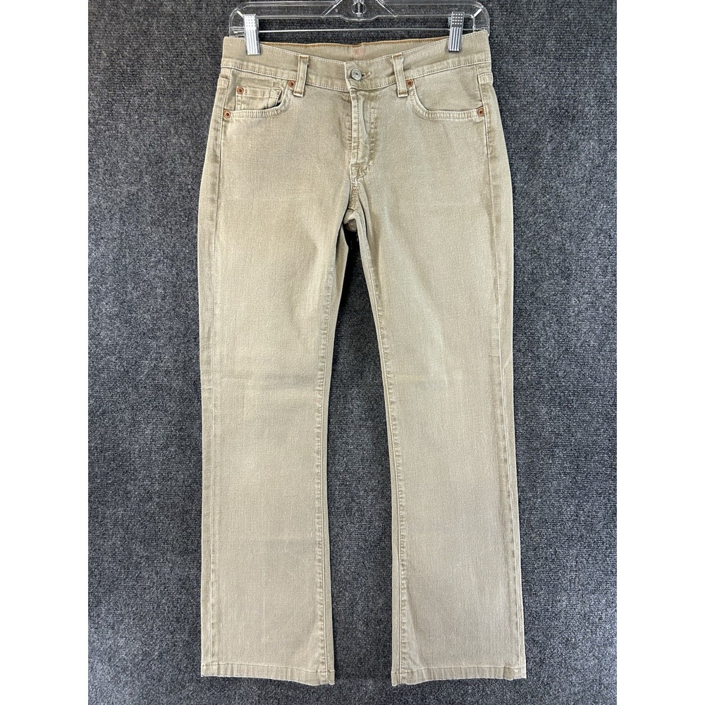 Vintage 7 For All Mankind Bootcut Jeans Womens 28 USA Made Cream/Beige Y2K Boho